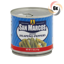 6x Cans San Marcos Sliced Jalapeno Peppers Vegetable | 11oz | Fast Shipping! - £17.48 GBP