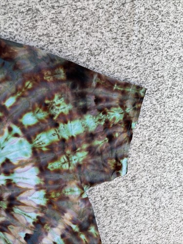 NEW Gilden Men’s Bright Green Brown Spiral Ice Tie Dye Short Sleeve Shirt 2XL Item image 2