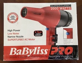 READ- New Babyliss Pro Superturbo 2000 Watts Professional Hair Blow Dryer BAB307 - £47.95 GBP