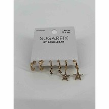 Sugarfix by BaubleBar Huggie Hoop Earring Set with Charms 3pc - £7.83 GBP