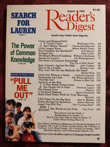 Readers Digest August 1989 Hope Ryden Charles Krauthammer Sean Connery - £6.40 GBP