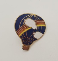 Air Step Hot Air Balloon Lapel Hat Pin Rainbow &amp; Clouds - £15.66 GBP