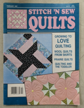 Stitch &#39;N Sew Quilts Magazine February 1987 Prarie Quilts Wool Quilts - $171.59 MXN
