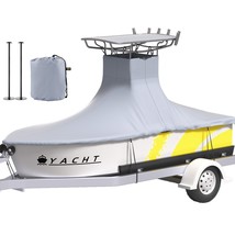 VEVOR T-Top Boat Cover, Fit for 16&#39;-18.5&#39; Boat, Heavy Duty 600D Marine Grade Ox - $129.19