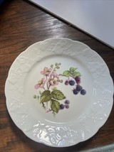 DANSK Ivy Blackberries Accent Salad Dessert Porcelain Plate Embossed trim. - $14.84