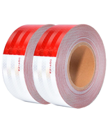 DOT-C2 Reflective Tape 2&quot;x200&#39; Red White Waterproof Safety Tape for Trai... - $35.19