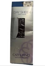 Catherine’s Day Sheer Pantyhose Size C Off Black Womens Hosiery Plus Siz... - $293.22 MXN