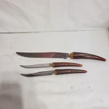 Regent Sheffield England Stainless Steel carving knife 2 steak knives - £11.48 GBP