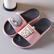 Cute Style Bathroom Slippers Female Male Home Floor Platform Slides Soft PVC Sum - £21.88 GBP