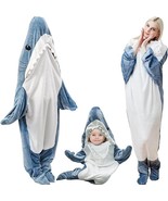 Shark Blanket Hoodie Onesie Adult Kid, Shark Blanket, Shark Sleeping Bag - $29.99+