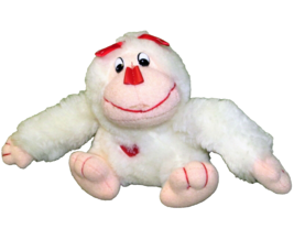 Kids Of America White Gorilla 5&quot; Plush Stuffed I Love You Monkey Red Heart Toy - £8.63 GBP
