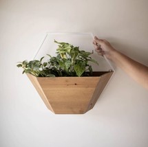 Rustic Wood Wall Pocket Indoor Planter Or Organizer - £24.72 GBP