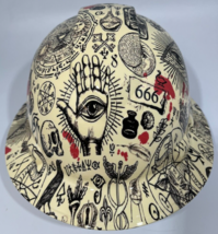 New Full Brim Hard Hat Custom Hydro Dipped Free Mason Illuminati - £52.11 GBP