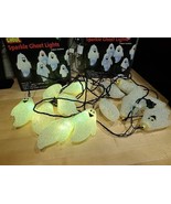 LOT 2 Totally Ghoul Halloween Sparkling Ghost String Lights (One NOT WOR... - £28.22 GBP