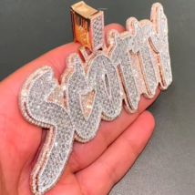 Iced Out Baguette Name Hip Hop Pendant Custom Name/Number/Logo Pendant Two Tone - £1,139.56 GBP