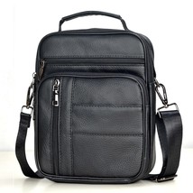 Men&#39;s Natural Leather Handbag For Tablet Male  Genuine Leather Shoulder ... - $56.10