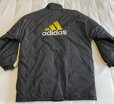 ADIDAS Vintage Nylon Jacket Retro Insulate Coat Shiny Silky Parka 80s Size XL - £91.67 GBP