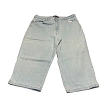 Gloria Vanderbilt Amanda Capri Pants Women 18 Blue Stretch Pockets Strai... - $14.39