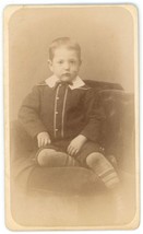 CIRCA 1870&#39;S CDV Adorable Little Boy in Cute Outfit Winsor &amp; Whipple Olean, NY - £7.46 GBP