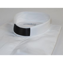 Mens CEREMONIA Clergy Pastor Priest Shirt 100% Cotton Turkey #stn 13 HYB White image 3