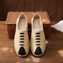Men&#39;s Japanese Style Espadrilles Flats Handmade Soft Bottoms Mens Comfortable Sl - £27.65 GBP