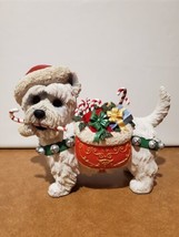 Danbury Mint Christmas Westie West Highland Terrier Santa Dog Figure Sculpture - £237.40 GBP