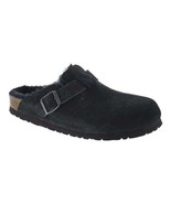 Birkenstock Boston Shearling-Lined in Black/Black Suede, Size 8 - $114.88 CAD