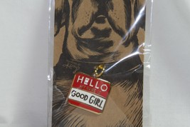 Dog Supplies (New) Hello My Name Is Good Girl - Collar Charm - Red, White &amp; Gold - £10.40 GBP