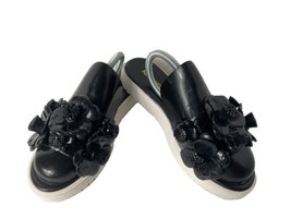 Nine West Slide Womens Shoes Black 6 M Relly Open Toe Flower  Slip On Sa... - $19.62