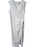 MARC NEW YORK PERFORMANCE Womens Ivory Faux Wrap Wide Leg Jumpsuit 10  - $25.95