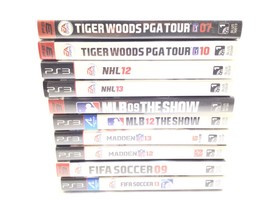Lot Of 10 Play Station 3 PS3 Games Tiger Woods Nhl Hockey Fifa Soccer Madden Mlb - £23.45 GBP