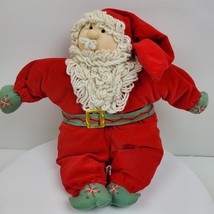 Vintage Farmhouse Plush Santa in Suit 12 Inch - £15.61 GBP