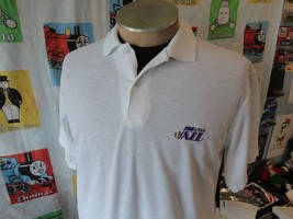 Vintage 80&#39;s Utah Jazz White Polo Shirt Fits L - £19.77 GBP