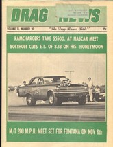 Drag News-9/25/1965-Ramchargers Take $5500 at NASCAR Meet/ M/T 200MPH Meet Se... - £43.36 GBP