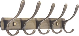 Skoloo Coat Rack Wall Mount - Modern, Metal Wall Coat Rack With 5 Hooks,, Bronze - $35.94