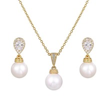 WEIMANJINGDIAN New Arrival Exquisite Cubic Zirconia and Shell  Necklace and Earr - £19.16 GBP