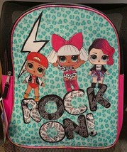 LOL Surprise School Kids Backpack 16&quot; Flat Front Rock On Mc Swag Rocker NEW - $16.45