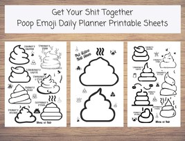 Get Your Shit Together Instant Printable Poop Emoji Weekly Planner and T... - £0.79 GBP