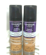 Lot of 2 Covergirl + Olay Simply Ageless 3-in-1 Foundation #257 Golden T... - $28.12 CAD
