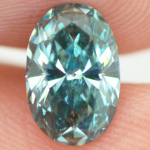 Oval Shape Diamond Fancy Blue Loose VVS2 Certified Natural Enhanced 1.26 Carat - £1,562.74 GBP