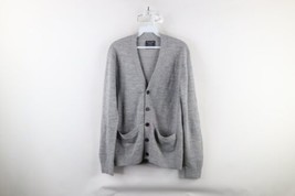 Vtg Abercrombie &amp; Fitch Mens Small Distressed Wool Blend Knit Cardigan Sweater - £30.57 GBP