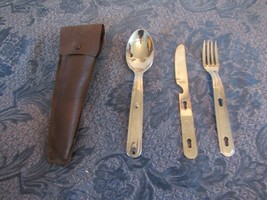 Vtg Imperial USA BSA Boy Scouts Of America Mess Kit Knife Fork Spoon Set  - £11.71 GBP