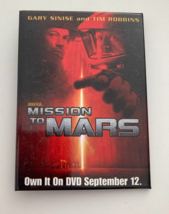 Mission To Mars Movie Promo Own It On DVD September 12 Button Pin AS IS - £7.85 GBP