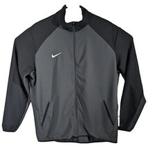 Nike Track Jacket Zip Up Mens Size XL Black Gray Colorblock Performance Training - £50.24 GBP
