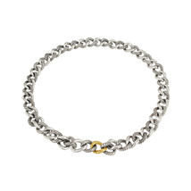 David Yurman Sterling silver &amp; Gold Curb Link Necklace - £1,278.96 GBP