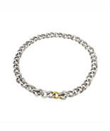 David Yurman Sterling silver &amp; Gold Curb Link Necklace - $2,206.99 CAD