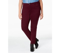 Style &amp; Co Womens Plus 22W Berry Jam Tummy Control Skinny Jeans NWT AU63 - £23.46 GBP