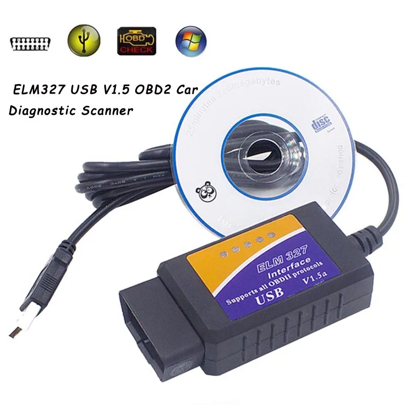 Elm 327 V1.5 Obd 2 ELM327 Usb Interface CAN-BUS Scanner Diagnostic Tool Cable Co - £50.41 GBP