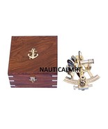 NauticalMart Captain&#39;s Marine Brass Sextant with Rosewood Box - €165,31 EUR
