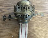 Antique Brass Duplex Double Burner For Oil or Kerosene Lamp Made in Engl... - $29.39